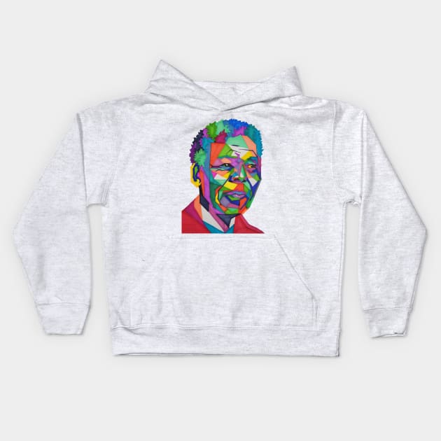 Nelson Mandela Kids Hoodie by Art by Rory 